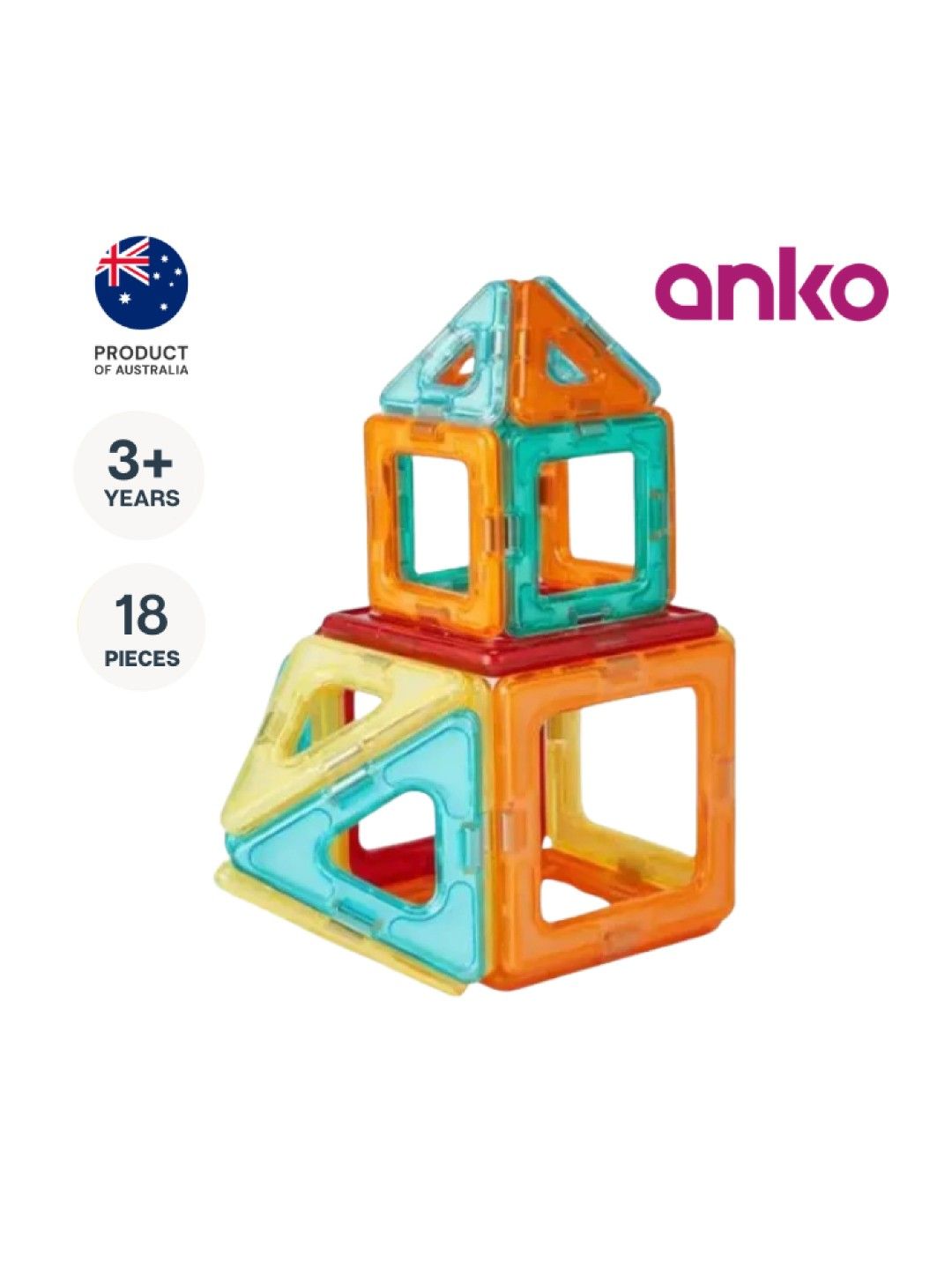 Anko 18 Piece Magnetic Tiles Set edamama